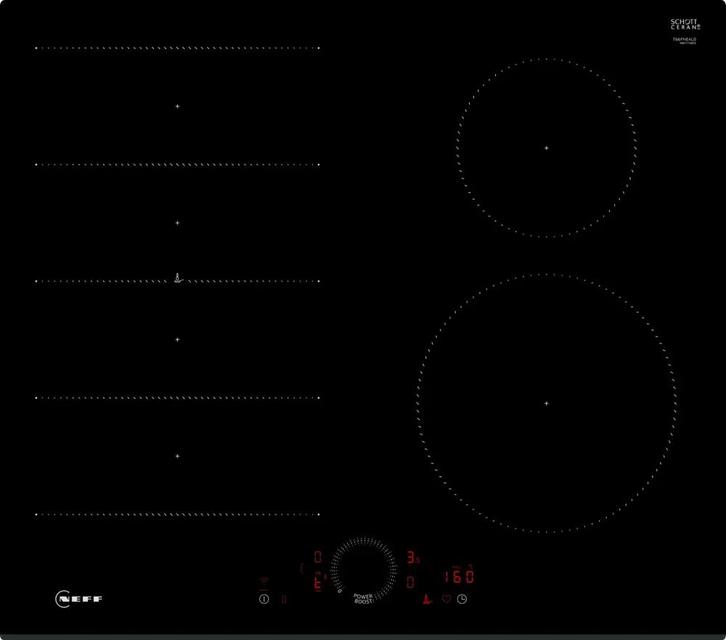 Neff T66FHE4L0 N70 Flex-Induction Hob 60 cm Zwart, Witgoed en Apparatuur, Kookplaten, Inbouw, Inductie, Nieuw, 4 kookzones, Ophalen of Verzenden