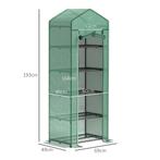 TRUUSK Stalen Broeikas 69 x 49 x 193 cm - Roldeur - Winterbe, Verzenden, Nieuw