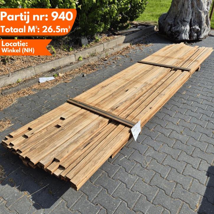 Thermo Frake Geschaafde Plank 2150-4550x66x18mm, Doe-het-zelf en Verbouw, Platen en Panelen, Ophalen of Verzenden