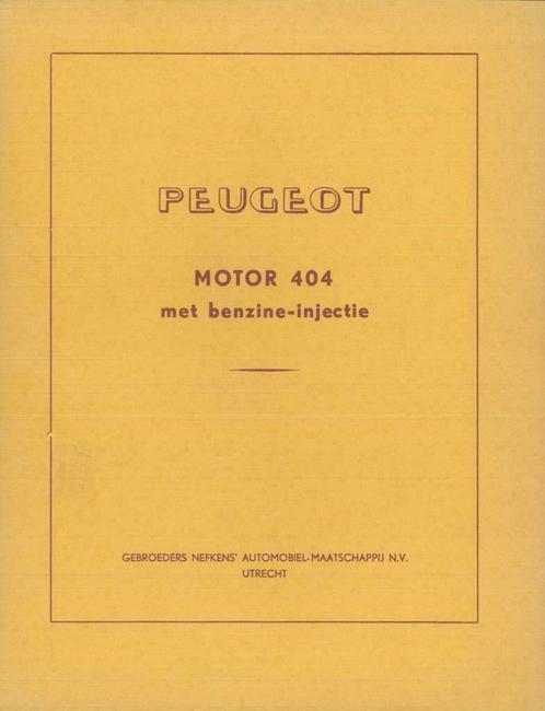 1963 Peugeot 404 Technische Handleiding Nederlands, Auto diversen, Handleidingen en Instructieboekjes, Verzenden