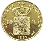 Gouden 10 gulden 1887 Willem III Schaars, Postzegels en Munten, Munten | Nederland, Goud, Losse munt, Verzenden
