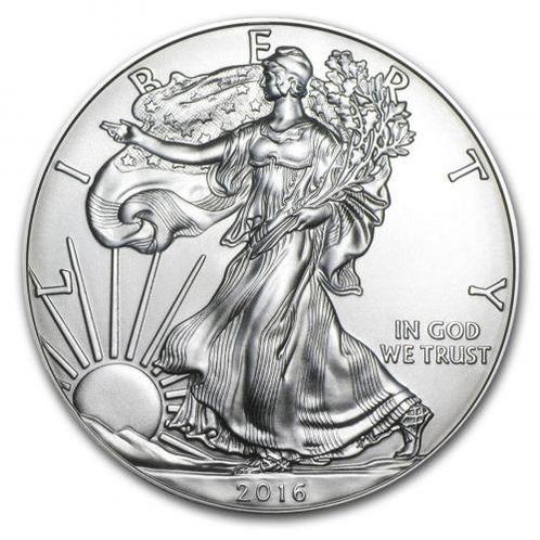 American Eagle 1 oz 2016 (37.701.500 oplage), Postzegels en Munten, Munten | Amerika, Midden-Amerika, Losse munt, Zilver, Verzenden