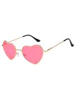 Hartjes Zonnebril Goud Montuur Roze Glazen Gouden Hippie Bri, Sieraden, Tassen en Uiterlijk, Zonnebrillen en Brillen | Dames, Nieuw