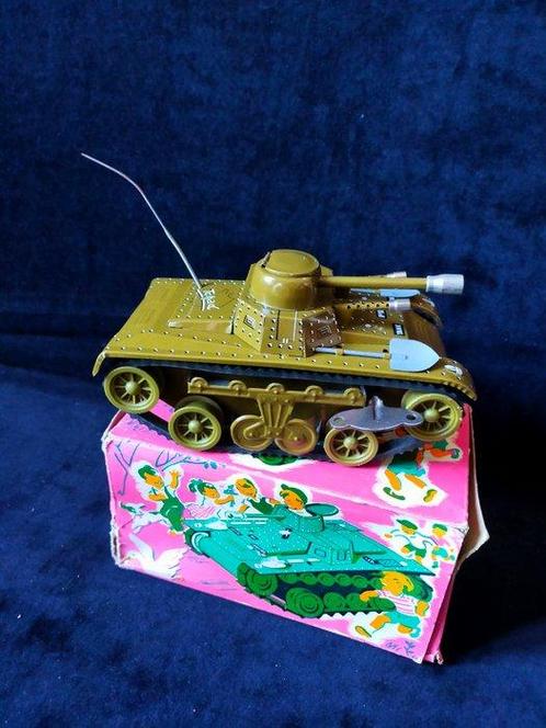 Tank - Joustra - No.10 Tank Joustra, Boxed - 1940-1950, Antiek en Kunst, Antiek | Speelgoed