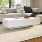 vidaXL Salontafel hoogglans wit, Huis en Inrichting, Overige materialen, Verzenden, Nieuw, 50 tot 100 cm