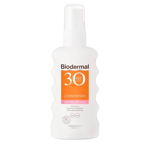 Biodermal Gevoelige Huid SPF30 Zonnespray, Sieraden, Tassen en Uiterlijk, Uiterlijk | Lichaamsverzorging, Nieuw, Verzenden