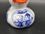 Beeld, Bath Duck - Delfts Blauw - 9 cm - Porselein, Antiek en Kunst