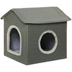 Kattenhut - Knuffelkat - Twee ingangen - Grijs, Dieren en Toebehoren, Ophalen of Verzenden, Nieuw