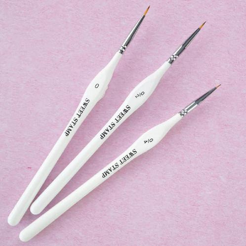 Sweet Stamp Professionele Fine Liners Brush Set/3, Hobby en Vrije tijd, Taarten en Cupcakes maken, Nieuw, Verzenden