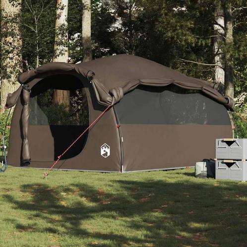 vidaXL Tunneltent 6-persoons waterdicht bruin, Caravans en Kamperen, Tenten, Nieuw, tot en met 2, Verzenden