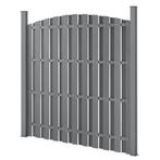 HKC schutting met palen gebogen design - grijs, Tuin en Terras, Verzenden, Nieuw
