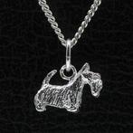 Zilveren Schotse terrier ketting hanger - klein, Verzenden, Nieuw