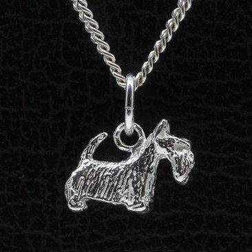 Zilveren Schotse terrier ketting hanger - klein, Sieraden, Tassen en Uiterlijk, Kettinghangers, Verzenden