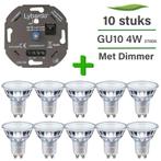 10 LED GU10 spot Philips | 5 watt 2700K + LED dimmer 3-175W, Nieuw, Bajonetsluiting, Overige typen, 30 tot 60 watt