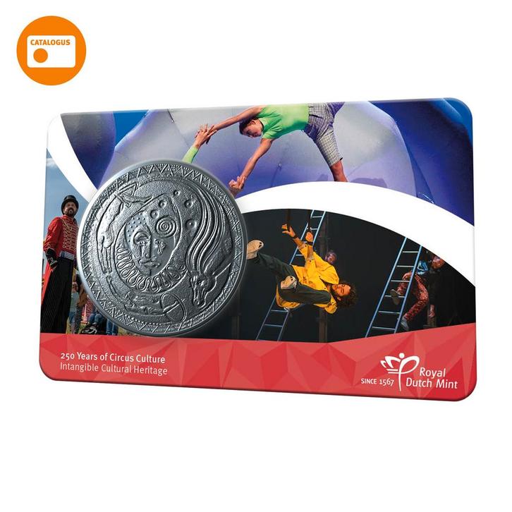 250 jaar circuscultuur penning in coincard, Postzegels en Munten, Munten | Nederland, Verzenden