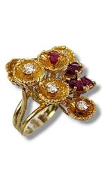 Ring - 18 karaat Geel goud, Prachtige 18K gouden en, Nieuw