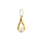 Gouden hanger met parel | Vintage (pearl, kettinghanger), Sieraden, Tassen en Uiterlijk, Bedels, Overige merken, Goud, Gebruikt