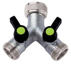 Y-verdeler voor waterkraan 2 x 3/4, Tuin en Terras, Buitenkranen, Ophalen of Verzenden