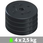 ScSPORTS® Halterschijven set 10 kg - Kunststof - 30 mm - 4 x, Verzenden, Nieuw