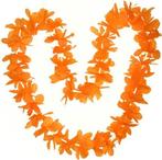 Pakket van 6x stuks oranje Hawaii krans slingers - Oranje, Hobby en Vrije tijd, Feestartikelen, Nieuw, Verzenden