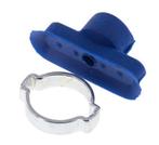 36x12mm Ovaal vlak PUR Blauw Vacuümzuignap Slag 2mm Oorklem, Verzenden, Nieuw