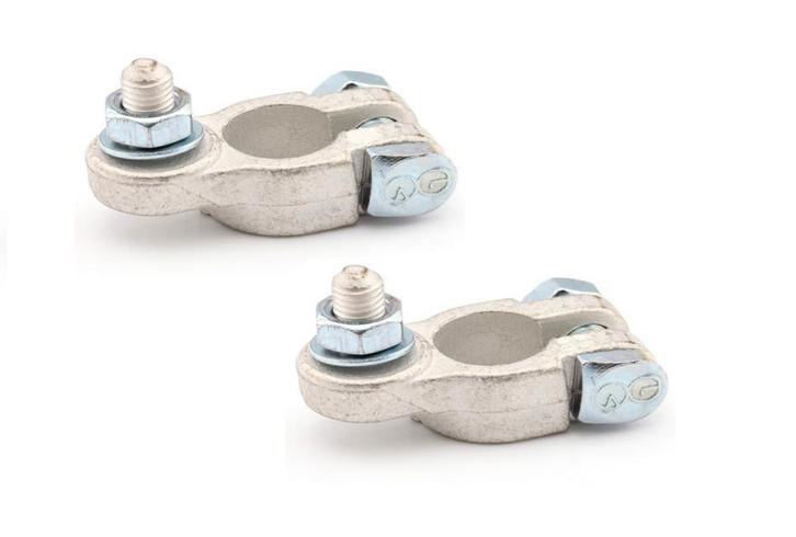 Set rechte accuklemmen met M8 draadeind, Auto diversen, Autogereedschap, Nieuw, Ophalen of Verzenden