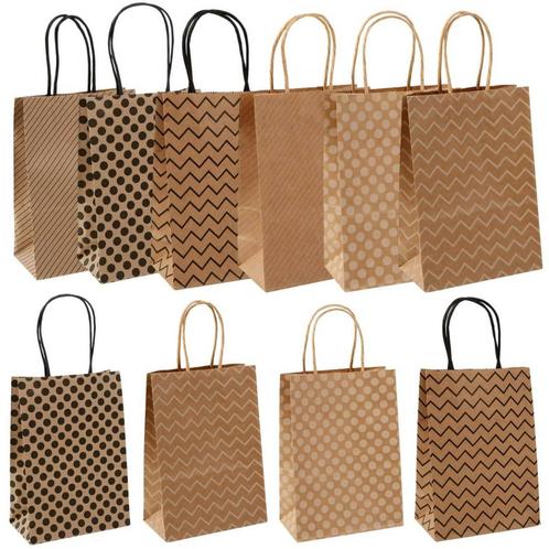 Fako Bijoux® - 24 Papieren Uitdeeltasjes Natural Print -, Diversen, Cadeauverpakkingen, Verzenden