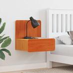vidaXL Nachtkastje 2 pcs Wasbruin 44 x 32.5 x 40 cm Massief, Minder dan 45 cm, Verzenden, Nieuw, Minder dan 55 cm