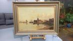 Jan Knikker Junior (1911-1990) - Dorp aan de rivier, Antiek en Kunst, Kunst | Schilderijen | Klassiek