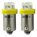 BA9s auto lamp 2 stuks T4W geel | LED kentekenverlichting/si, Auto-onderdelen, Verlichting, Verzenden, Nieuw