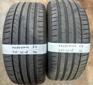 2x245-45-18 Vredestein zomer 6.5m €50 per band 245 45 18 beschikbaar voor biedingen