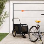 vidaXL Hondenfietstrailer oxford stof en ijzer zwart, Verzenden, Nieuw