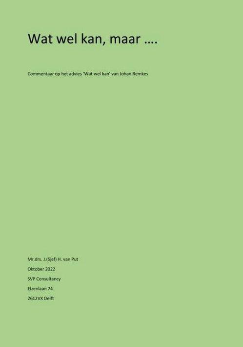 9789462472990 Wat wel kan, maar... Sjef van Put, Boeken, Economie, Management en Marketing, Nieuw, Verzenden