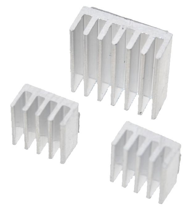 Raspberry Pi Aluminium Heatsink set - 3 delig, Hobby en Vrije tijd, Elektronica-componenten, Verzenden
