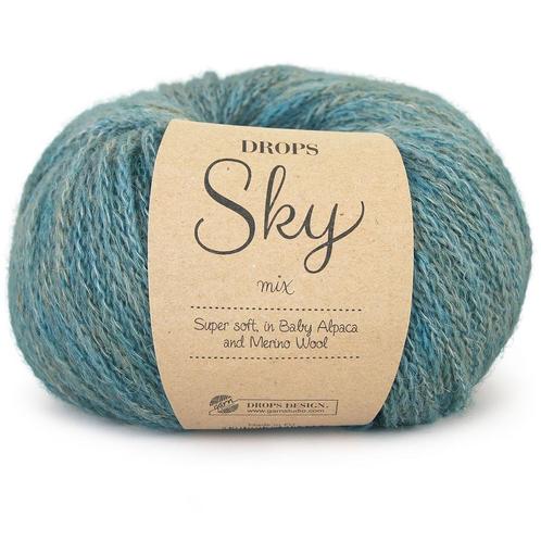 DROPS Sky Mix - 06 zeegroen - Wol Garen, Hobby en Vrije tijd, Breien en Haken, Ophalen of Verzenden