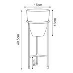 Plantenstandaard Asten 40,5x16 cm lichtgrijs [en.casa], Tuin en Terras, Verzenden, Nieuw
