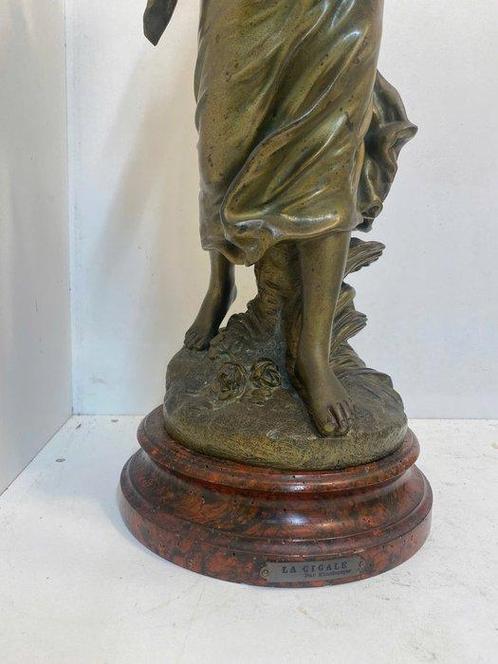 Sylvain Kinsburger (1855-1935) - sculptuur, La Cigale - 57, Antiek en Kunst, Antiek | Keramiek en Aardewerk