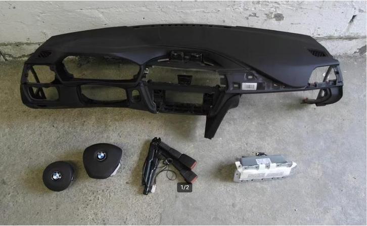 Dashboard + Airbags + Veiligheidsgorde BMW F30 F31 serie 3, Auto-onderdelen, Dashboard en Schakelaars, Gereviseerd, BMW, Verzenden