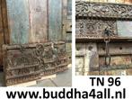 Oude teakhouten poort incl. kozijn / 150 jaar oude deuren, Antiek en Kunst, Antiek | Overige Antiek, Ophalen of Verzenden