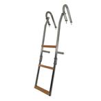 Zwemtrap met Handrailing, Inklapbaar, 3 Houten Treden, Watersport en Boten, Ophalen of Verzenden, Nieuw