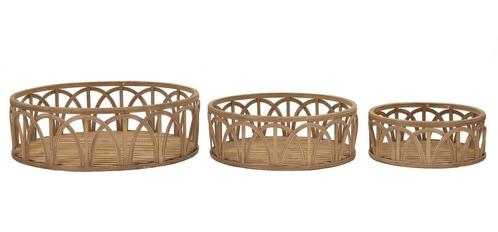 DIENBLAD FUJI SET 3 STUKS CM Ø 50X16-40X14-30X12, Huis en Inrichting, Woonaccessoires | Vazen, Ophalen of Verzenden