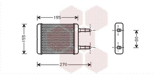 KACHEL RADIATEUR VOOR HYUNDAI PONY 1991-1994 9712324000, Auto-onderdelen, Airco en Verwarming, Nieuw, Ophalen of Verzenden
