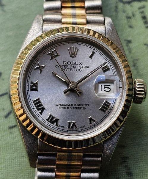 Rolex - Oyster Perpetual Datejust Triple Solid 18K Gold -, Sieraden, Tassen en Uiterlijk, Horloges | Heren