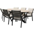 Lola Salvador dining tuinset ovaal 220x115xH75 cm 7 delig, Tuin en Terras, Tuinsets en Loungesets, Ophalen of Verzenden, Nieuw