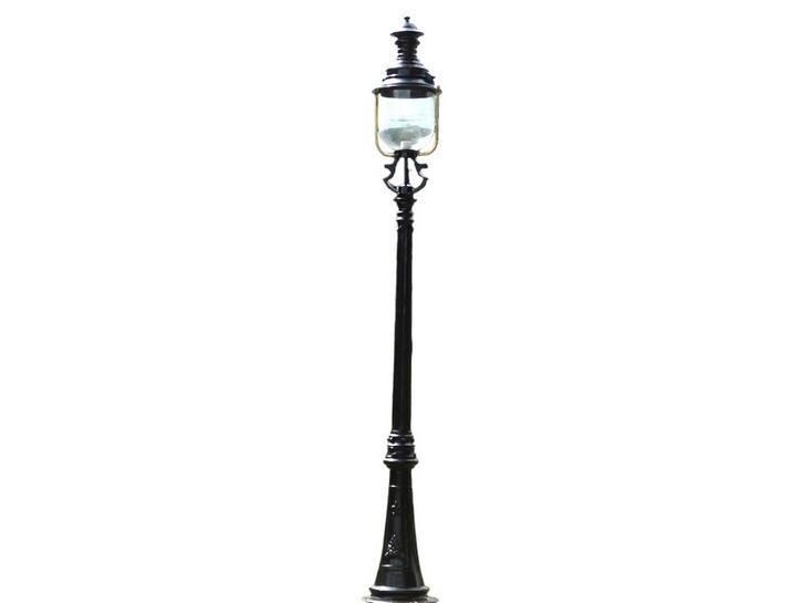Tuinlantaarn Marseille - zwart - alu - 255cm, Tuin en Terras, Buitenverlichting, Ophalen of Verzenden