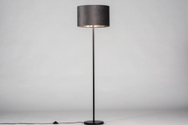 Rietveld Vloerlampen - Zwart, Grijs, Zilver - Stof, Metaal, Huis en Inrichting, Lampen | Vloerlampen, Verzenden