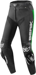 Berik Track Zwart Groen Leren Motorbroek, Nieuw met kaartje, Broek | leer, Berik, Heren