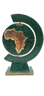 sculptuur, Africa - 25 cm - Malachiet, Messing - 1950