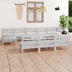 vidaXL 11-delige Loungeset massief grenenhout wit, Verzenden, Nieuw, Loungeset