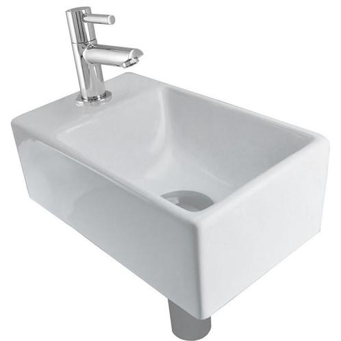 Wiesbaden Fonteinset Rhea XXS met Fontein Links - Glans Wit, Doe-het-zelf en Verbouw, Sanitair, Nieuw, Ophalen of Verzenden